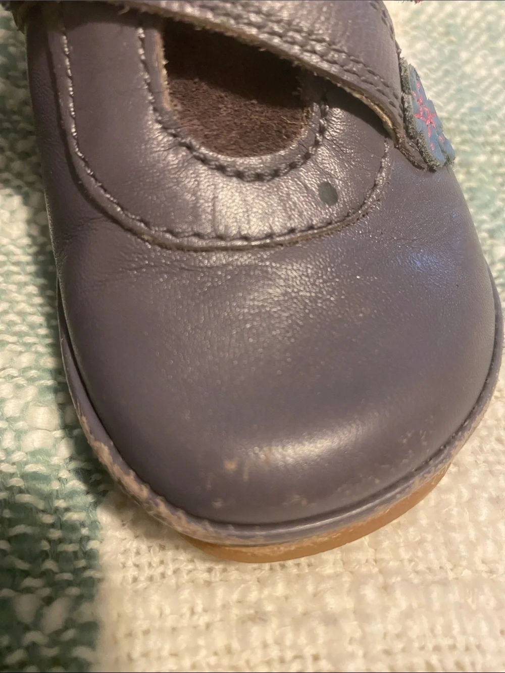 Clarks Navy and Pink Floral Strap Size 6
